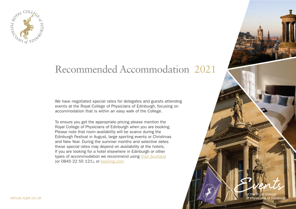 Recommended Accommodation 2021