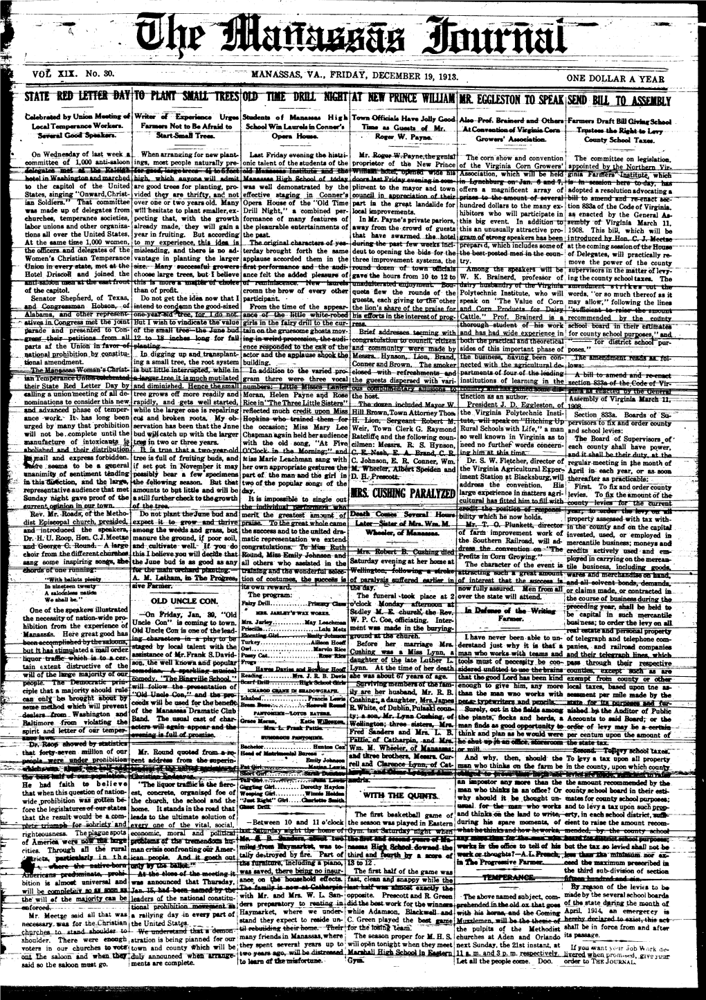 The Manassas Journal 1913 12 19