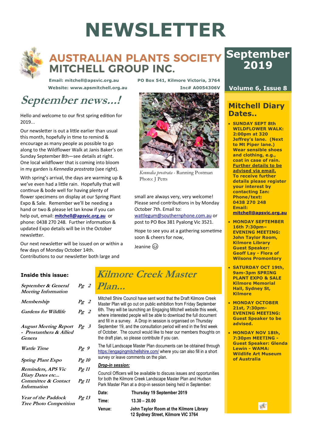 APS Mitchell Newsletter 2019 6.8 September