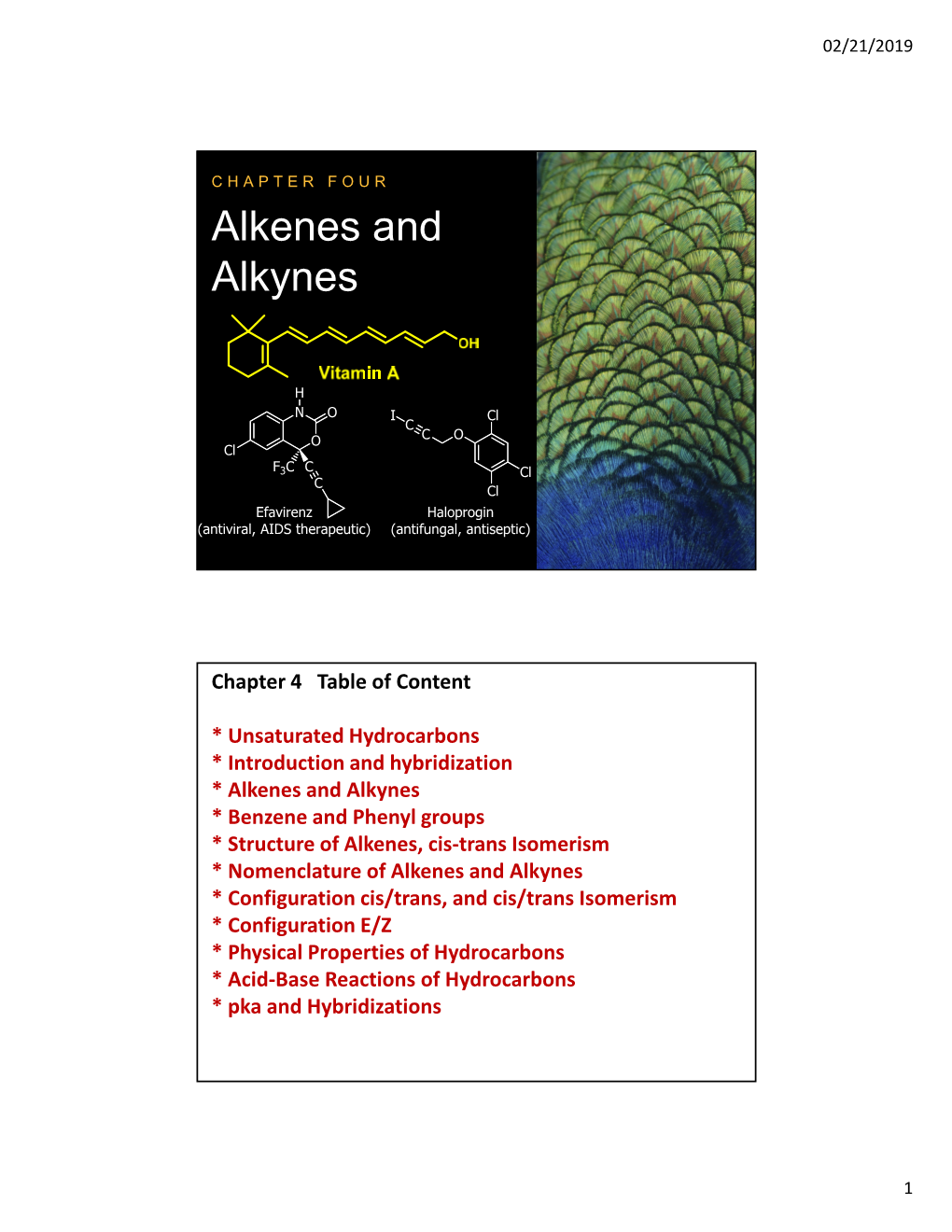 Alkenes and Alkynes