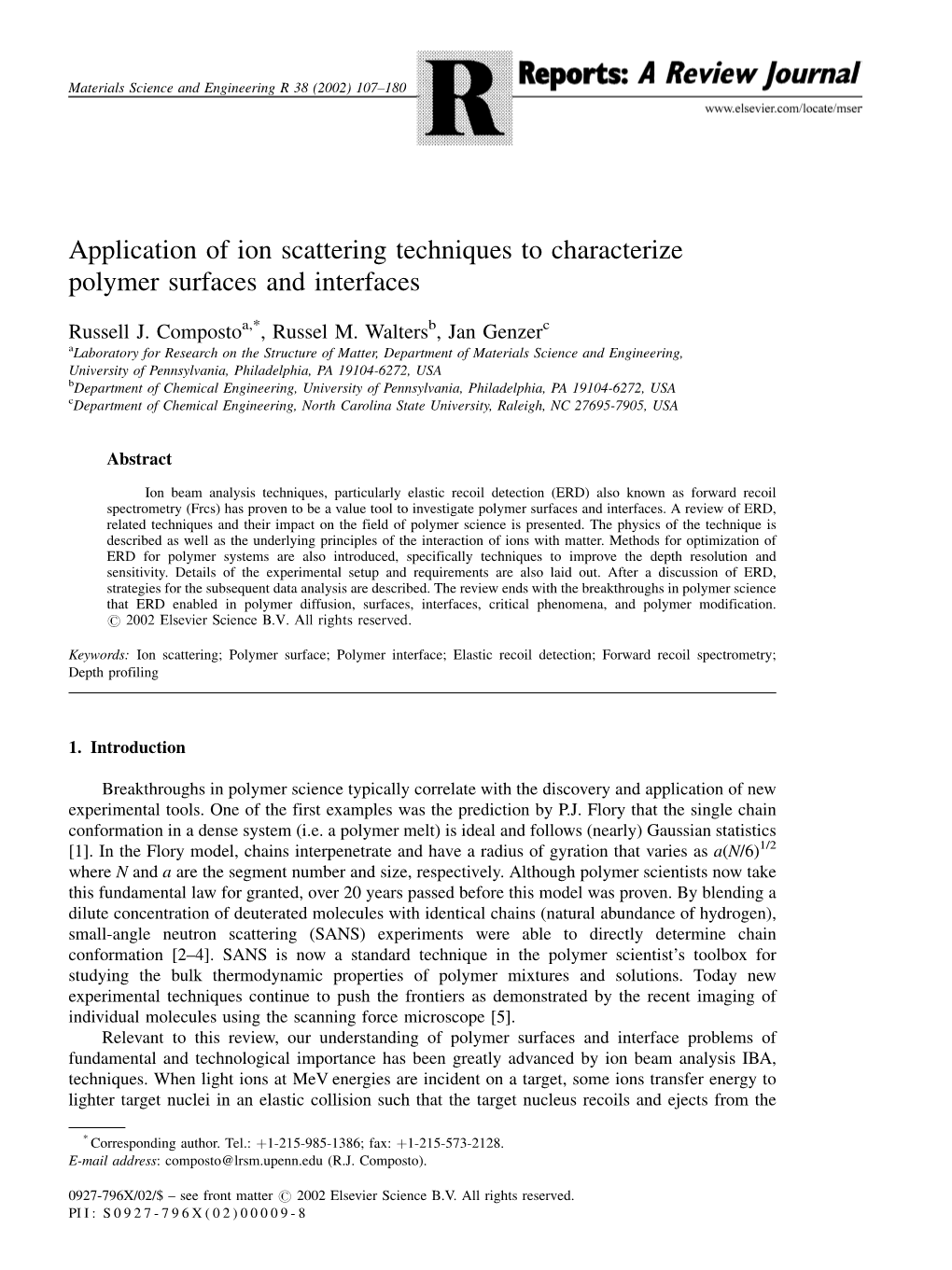 Application of Ion Scattering Techniques to Characterize Polymer Surfaces and Interfaces