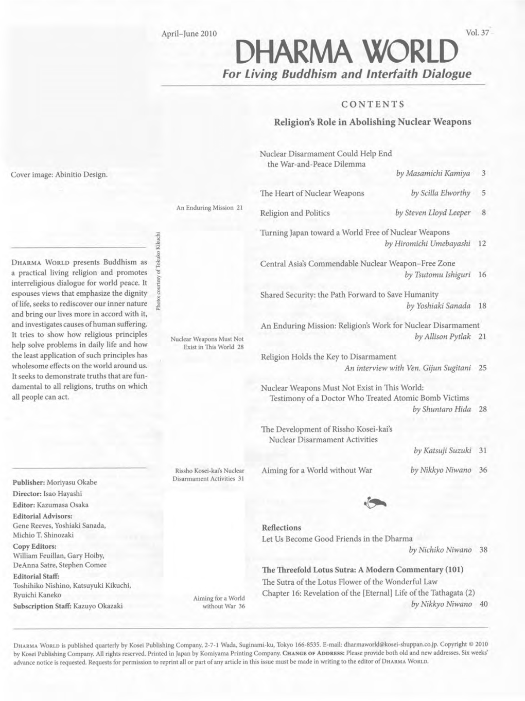 April-June 2010, Volume 37(PDF)