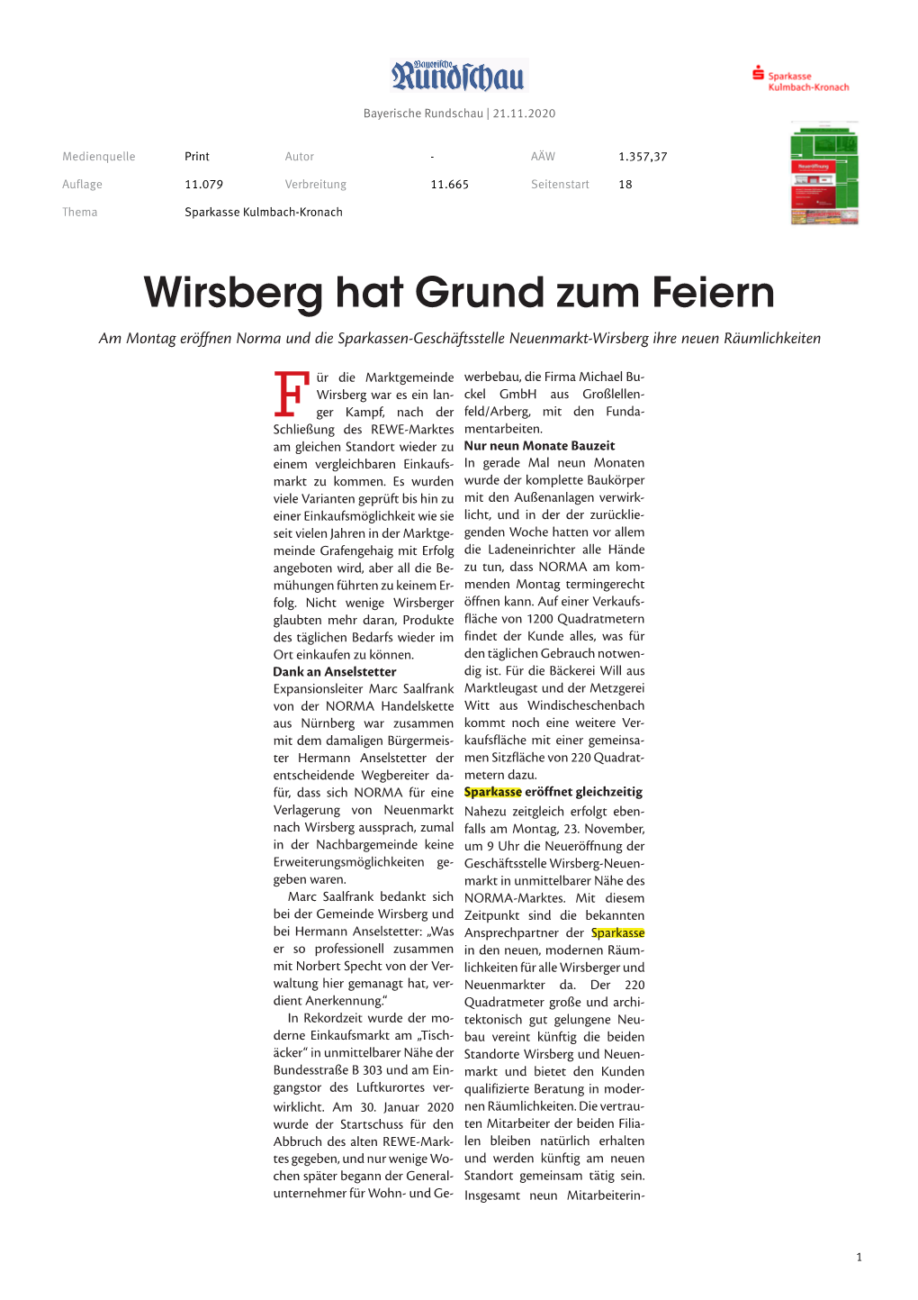 2020-11-23 Artikel-Eröffnung Wirsberg