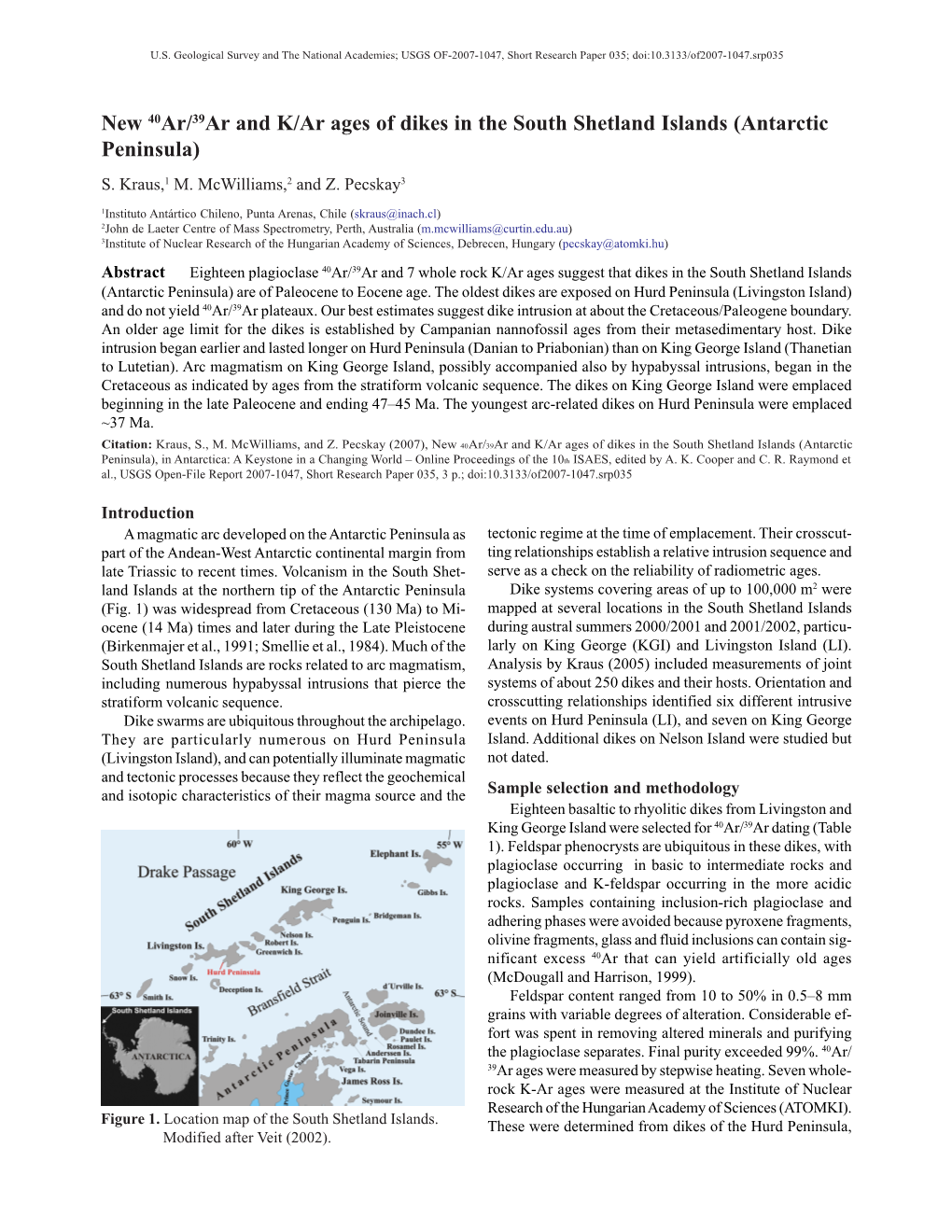 USGS Open-File Report 2007-1047, Short Research Paper 035, 3 P.; Doi:10.3133/Of2007-1047.Srp035