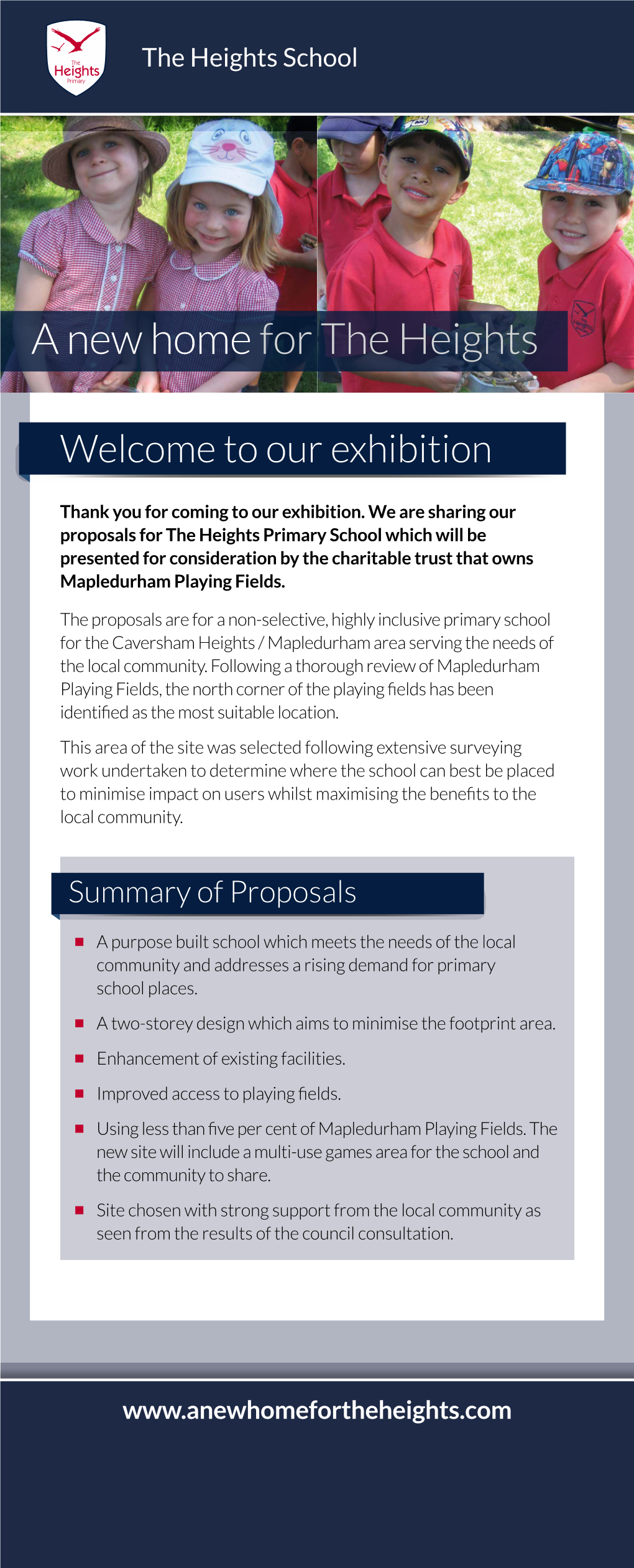 The Heights Primary School Which Will Be Presented for Consideration by the Charitable Trust That Owns Mapledurham Playing Fields