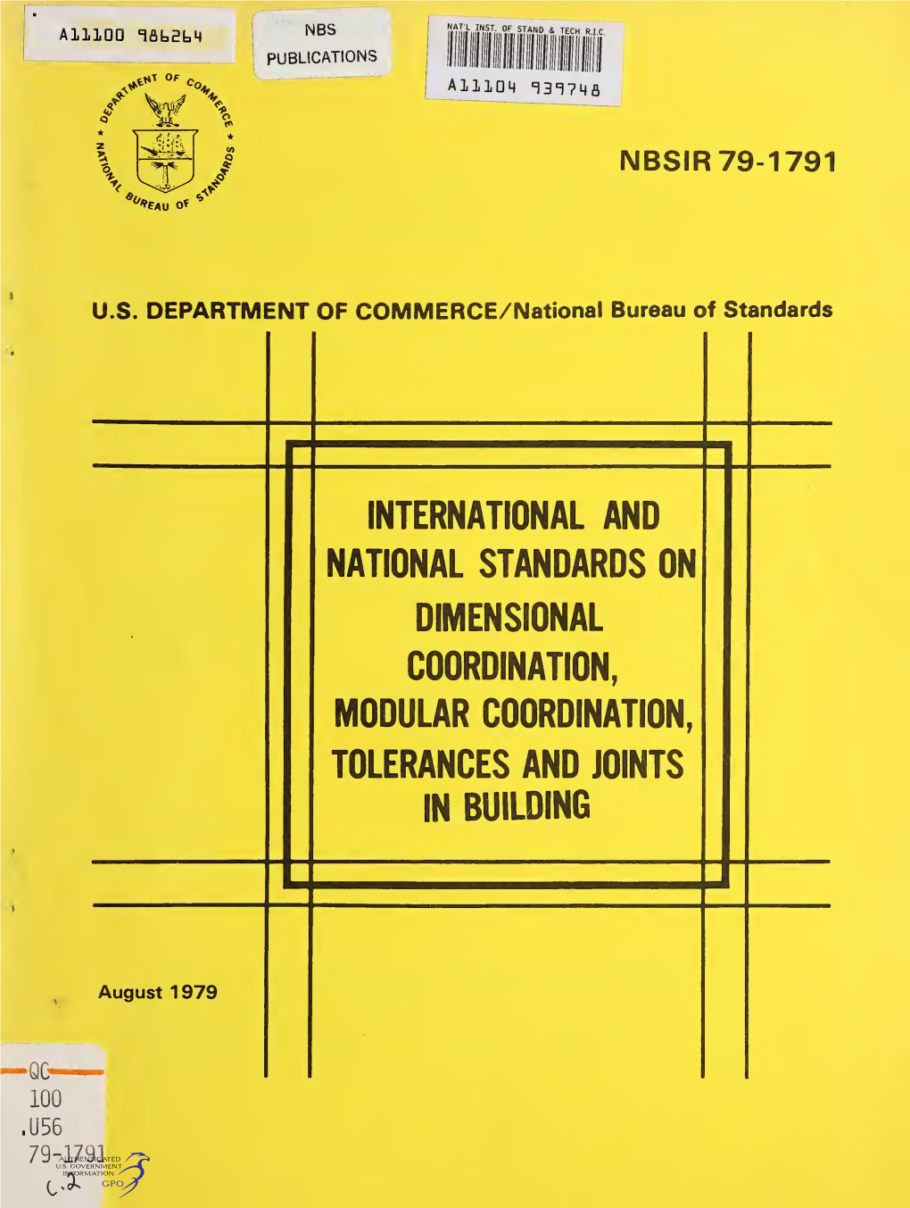 International and National Standards on Dimensional Coordination, Modular Coordination, Tolerances and Joints in Building