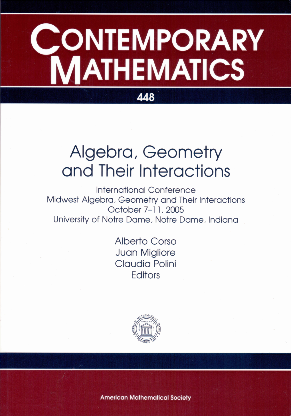 Contemporary Mathematics 448