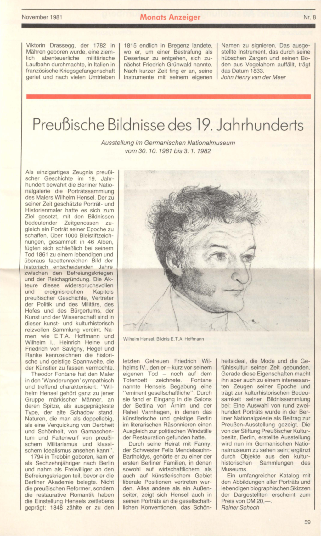 Preußische Bildnisse Des 19. Jahrhunderts