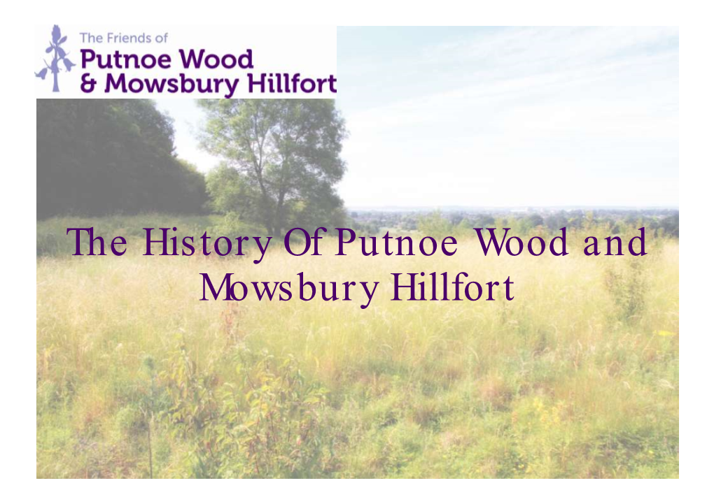 The History of Putnoe Wood and Mowsbury Hillfort
