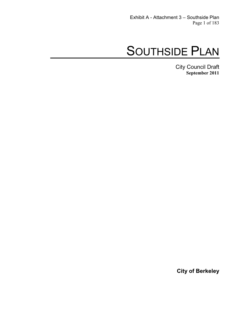 Draft Southside Plan