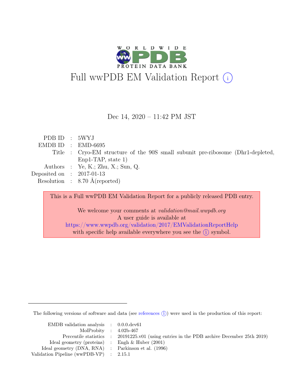 Full Wwpdb EM Validation Report I