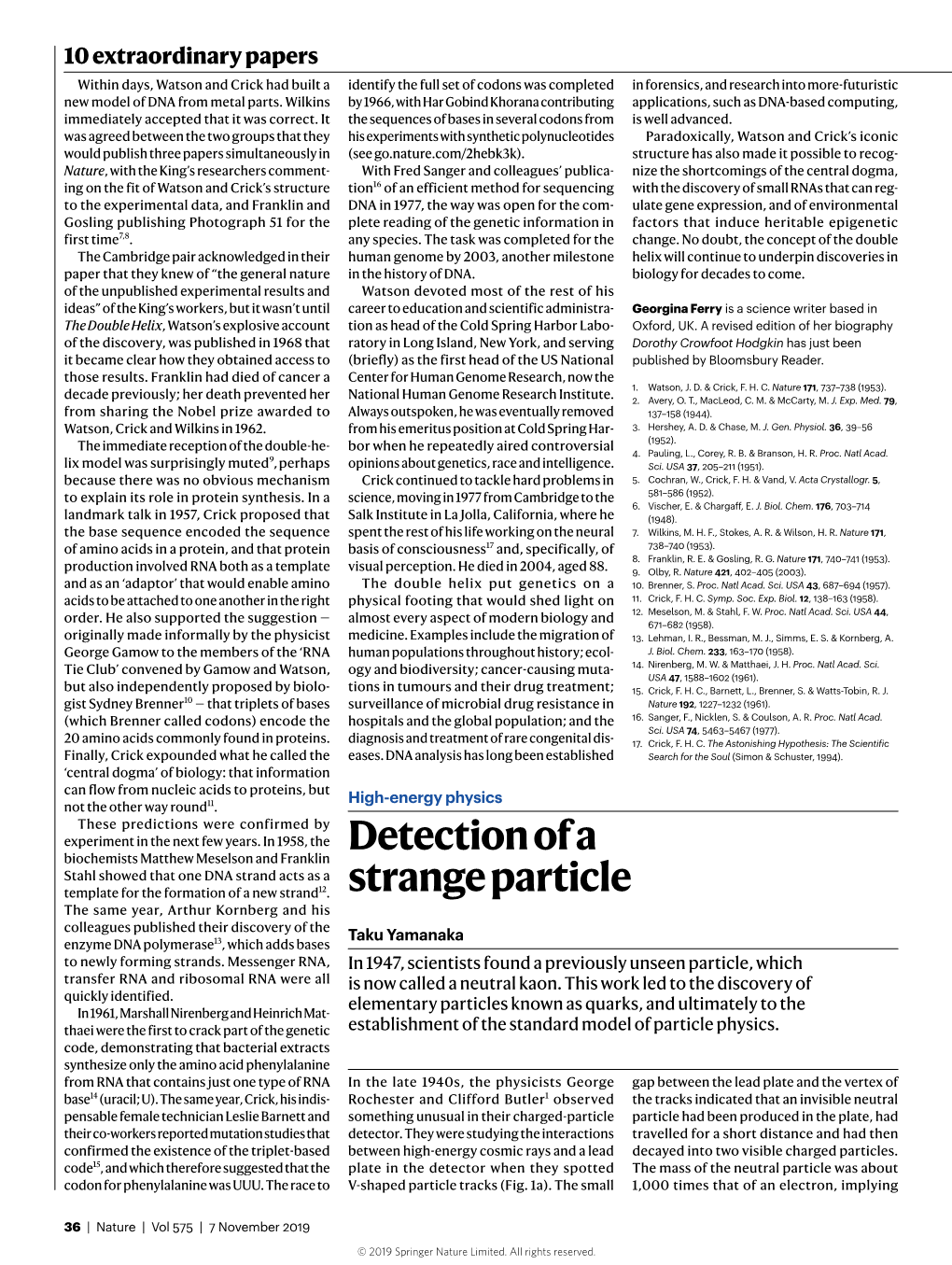 Detection of a Strange Particle