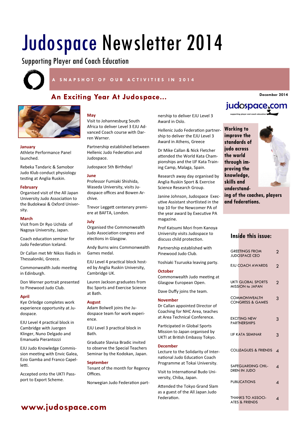 Judospacenewsletter 2014