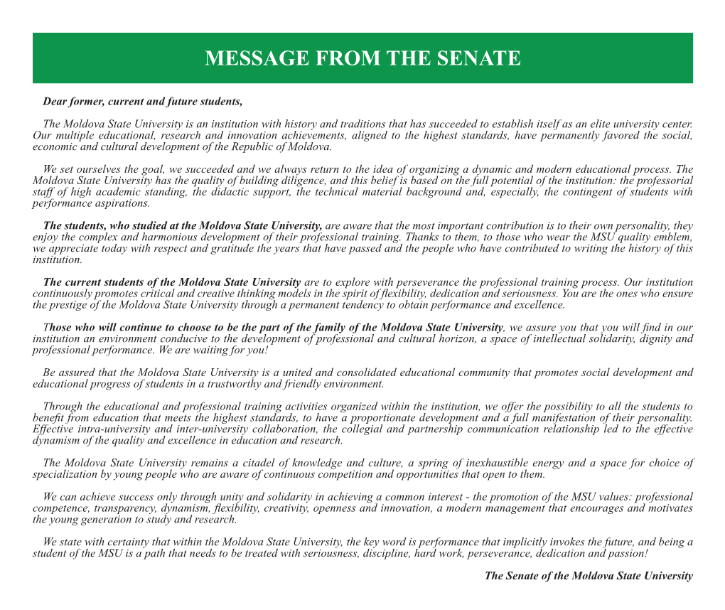 Message from the Senate