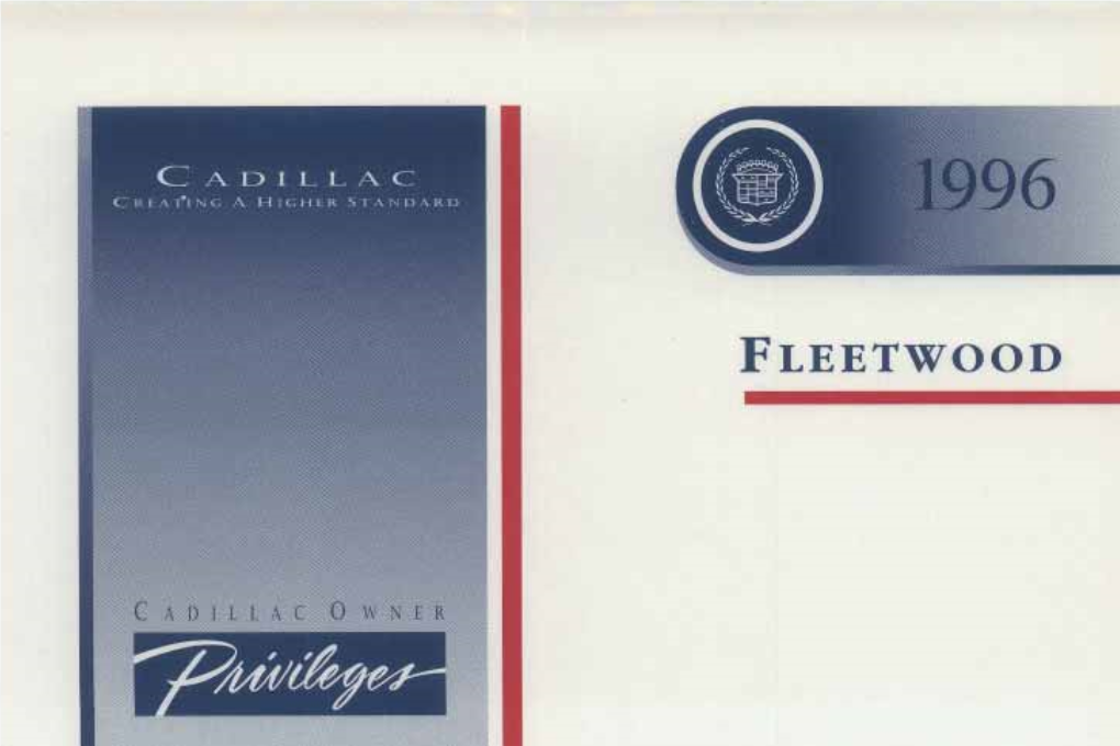 The 1996 Cadillac Fleetwood Owner's Manual