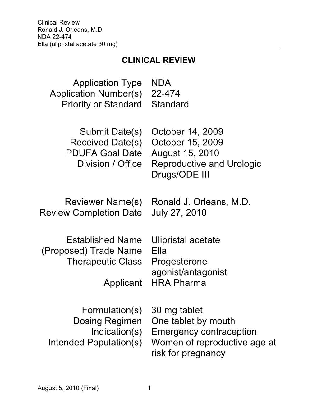 22474 Ella Clinical PREA