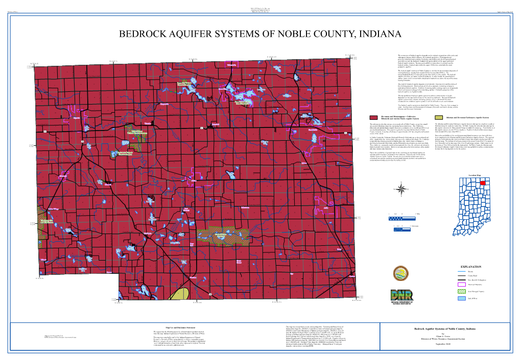 Bedrock Aquifer Systems of Noble County, Indiana EXPLANATION