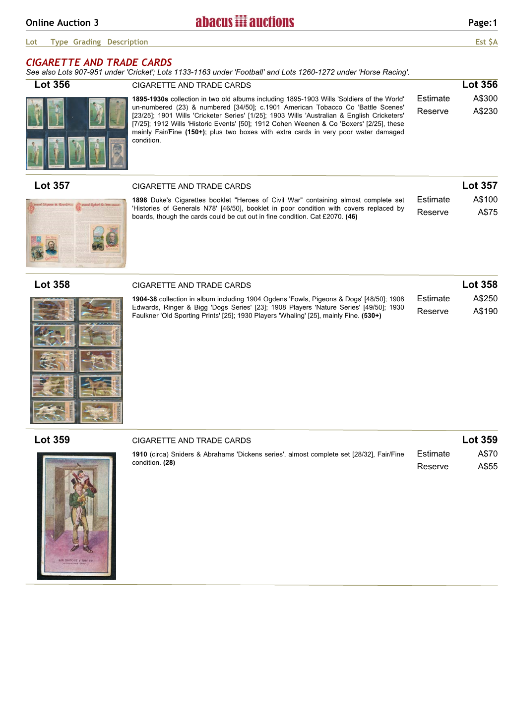 Online Auction 3 Page:1