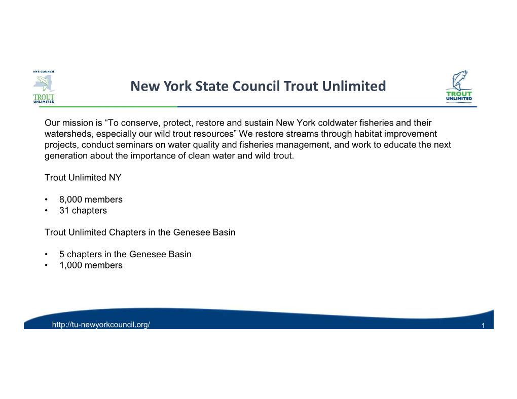 New York State Council Trout Unlimited