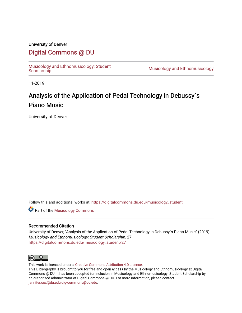 Analysis of the Application of Pedal Technology in Debussy's Piano Music