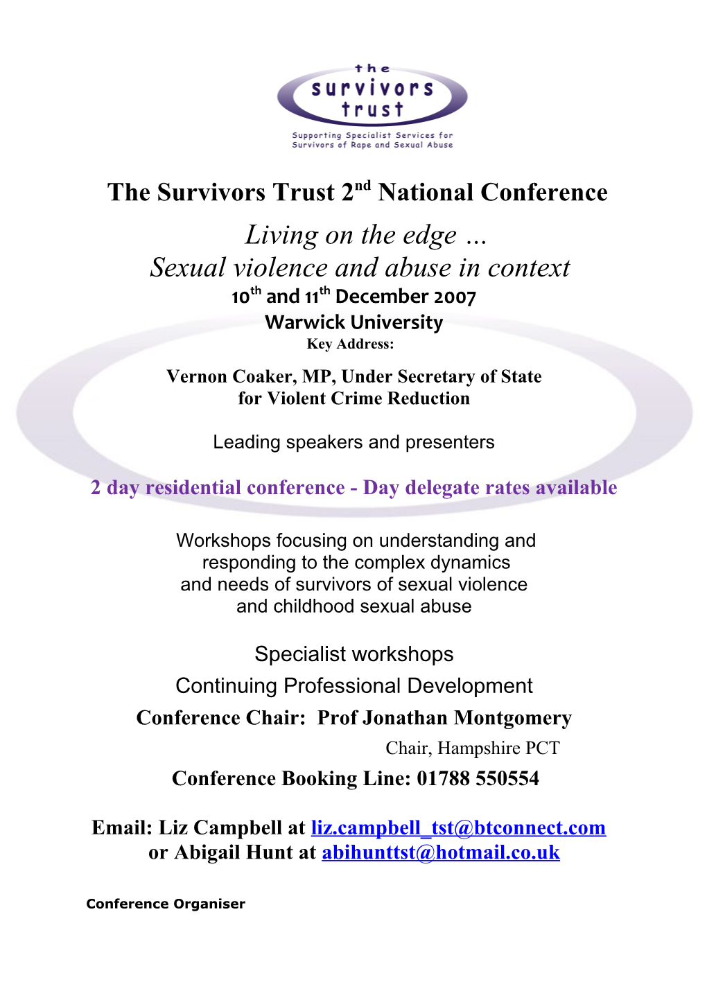 The Survivors Trust 2Nd National Conference