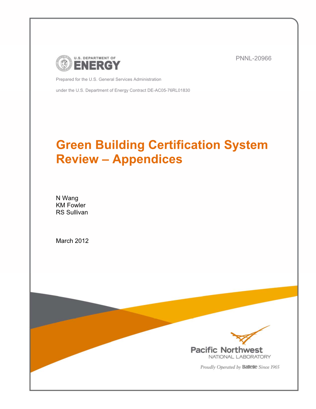 Green Building Certification System Review – Appendices