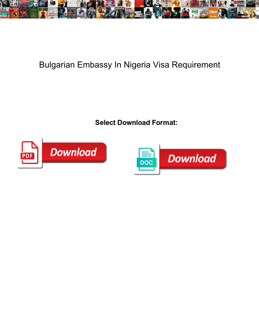 Bulgarian Embassy in Nigeria Visa Requirement