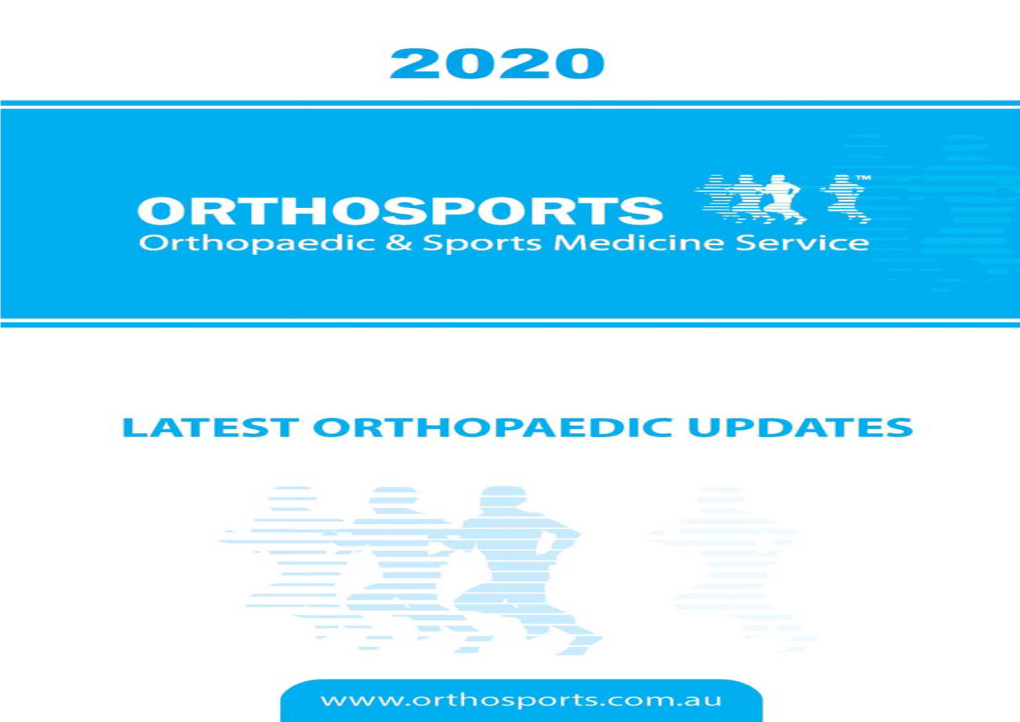 2019 Orthopaedic Updates Bookle