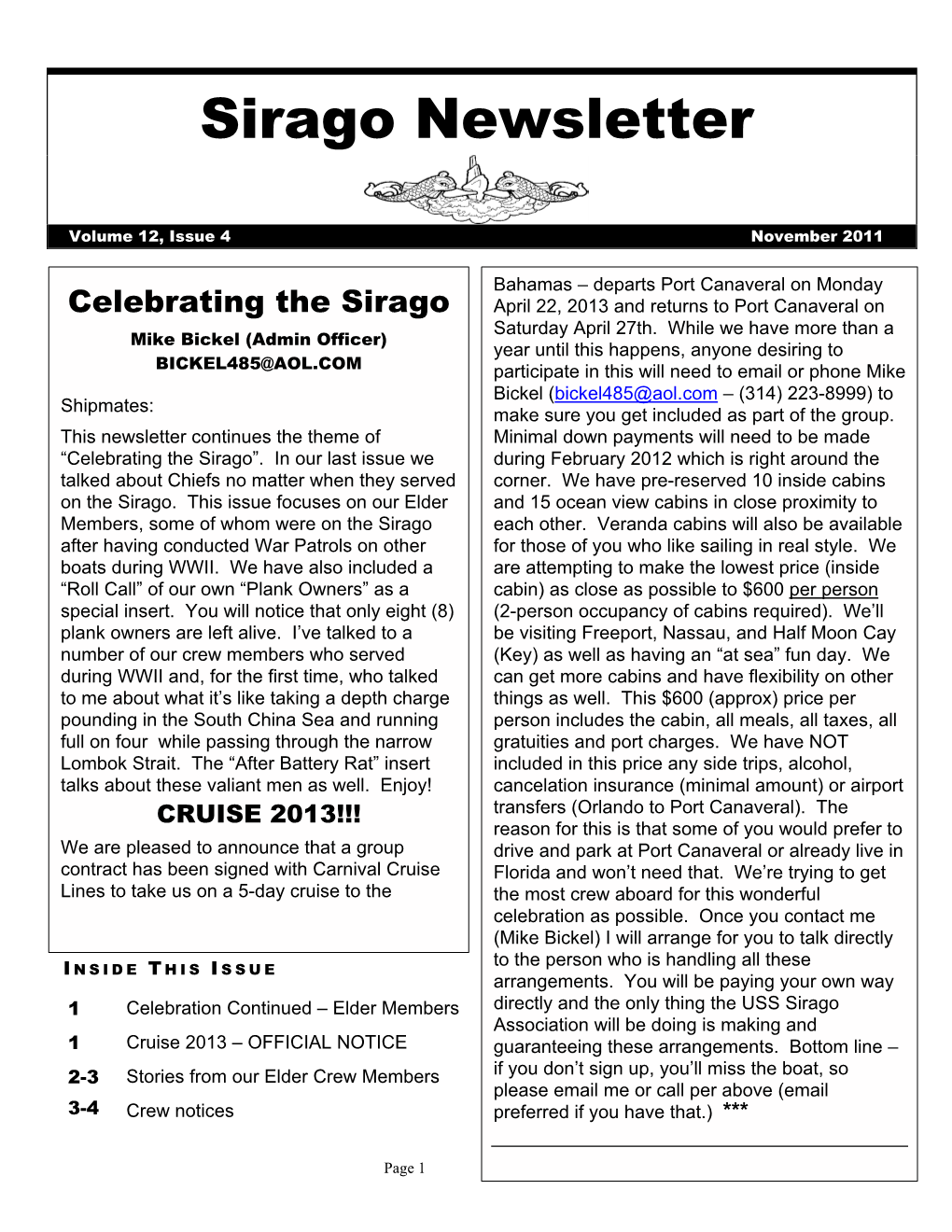 Sirago Newsletter