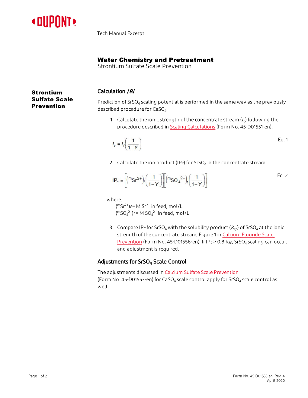 Strontium Sulfate Scale Prevention