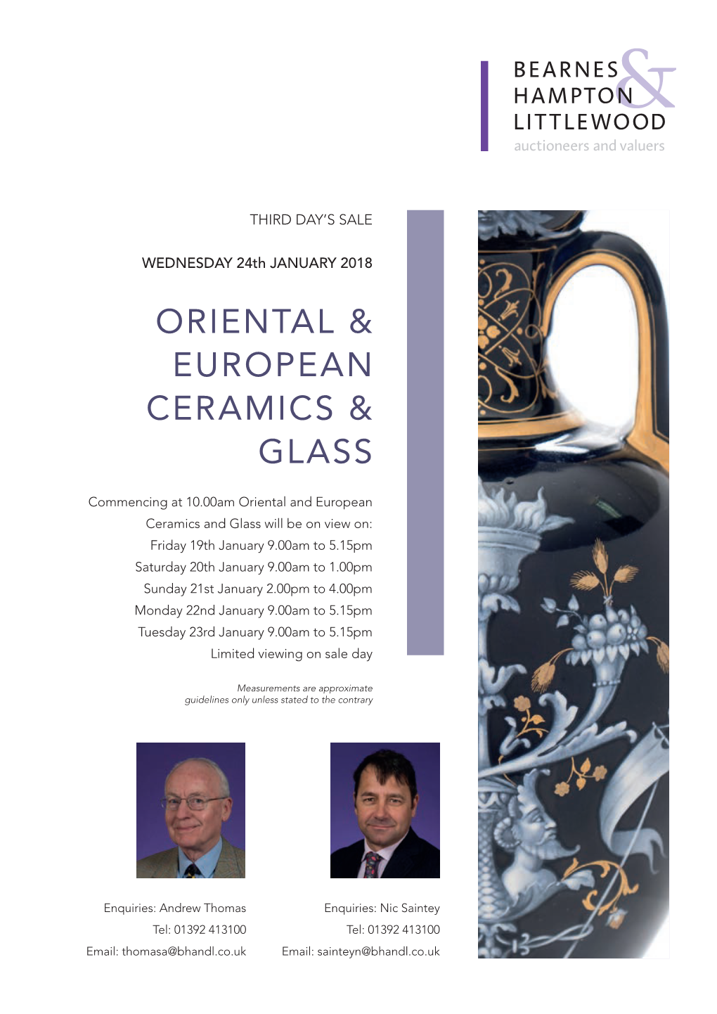 Oriental & European Ceramics & Glass