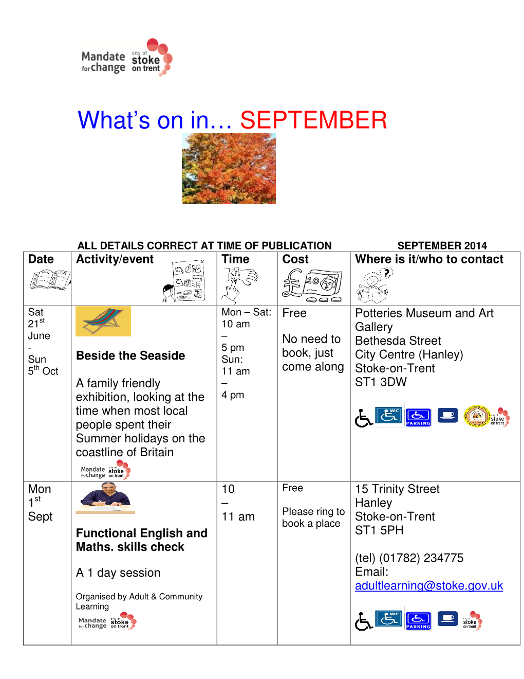What's on In… SEPTEMBER