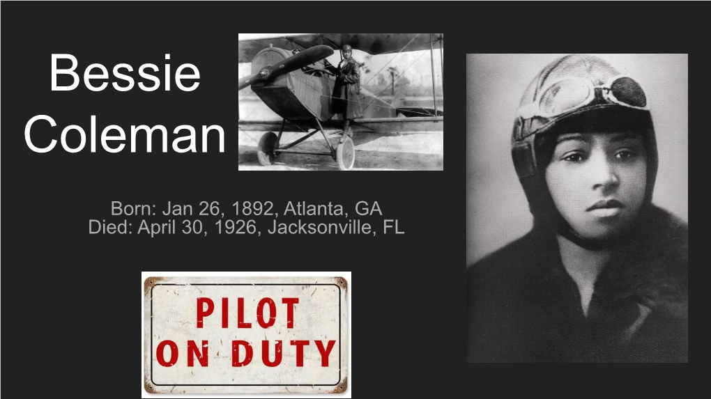 Bessie Coleman