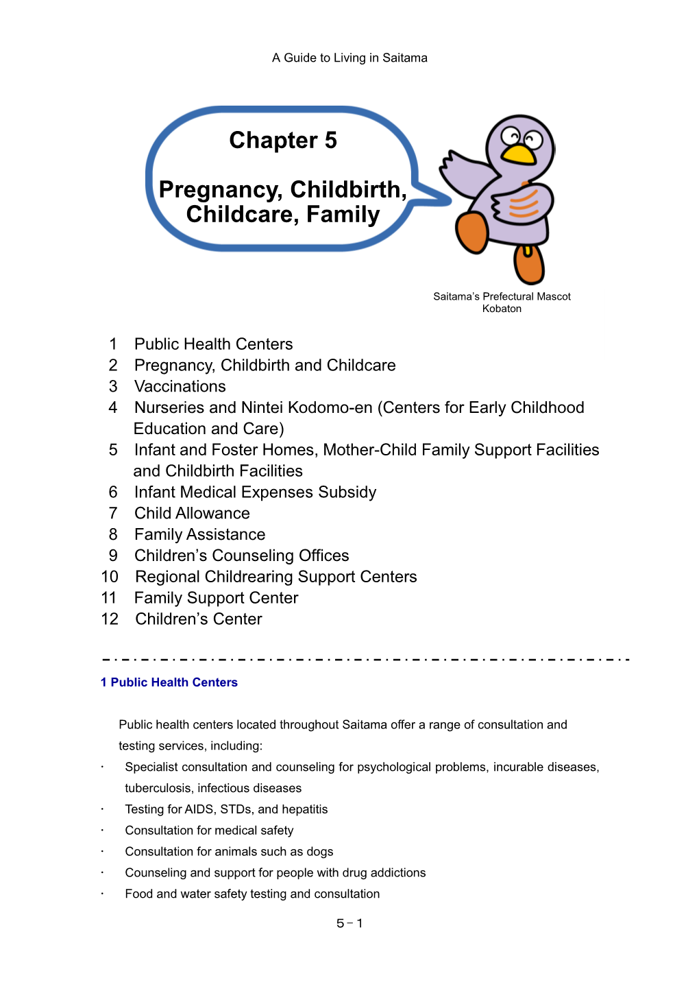 Chapter 5 Pregnancy, Childbirth, Childcare, Family
