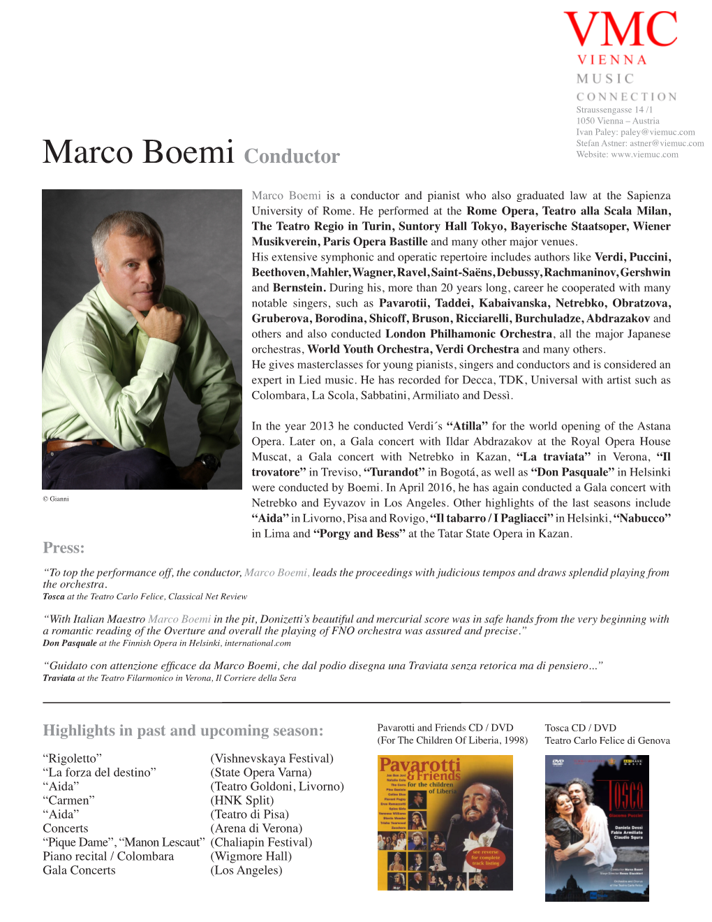 Marco Boemi Conductor Website