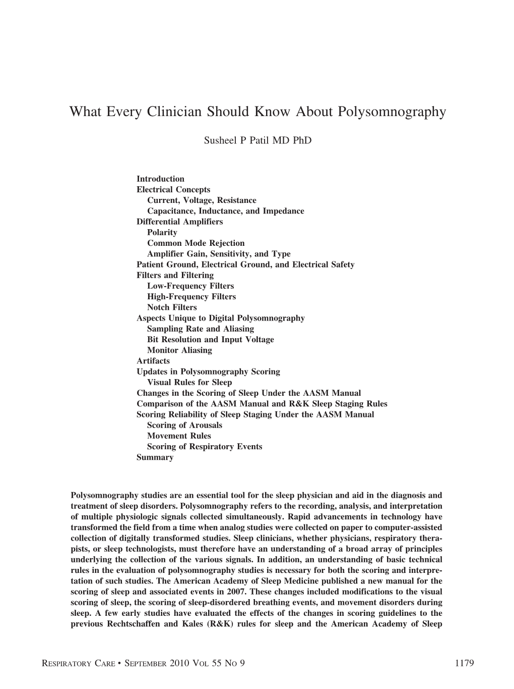 What Every Clinician Should Know About Polysomnography