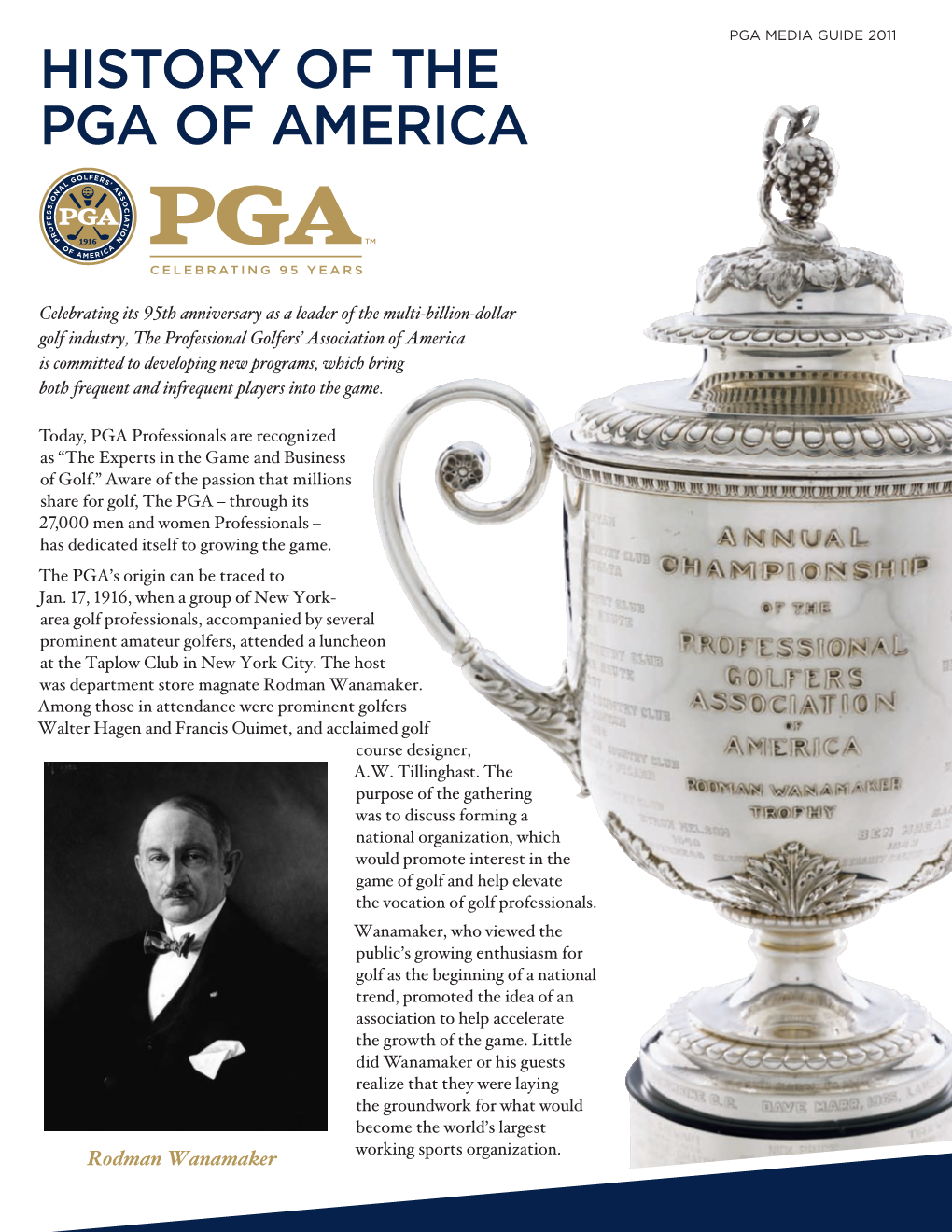 History of the Pga of America