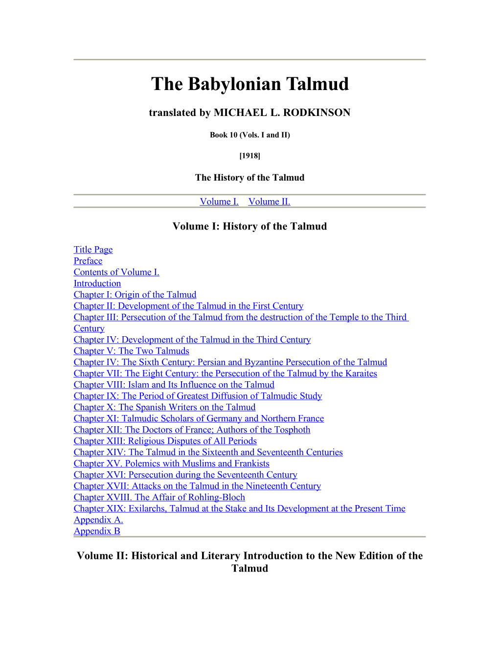 The Babylonian Talmud