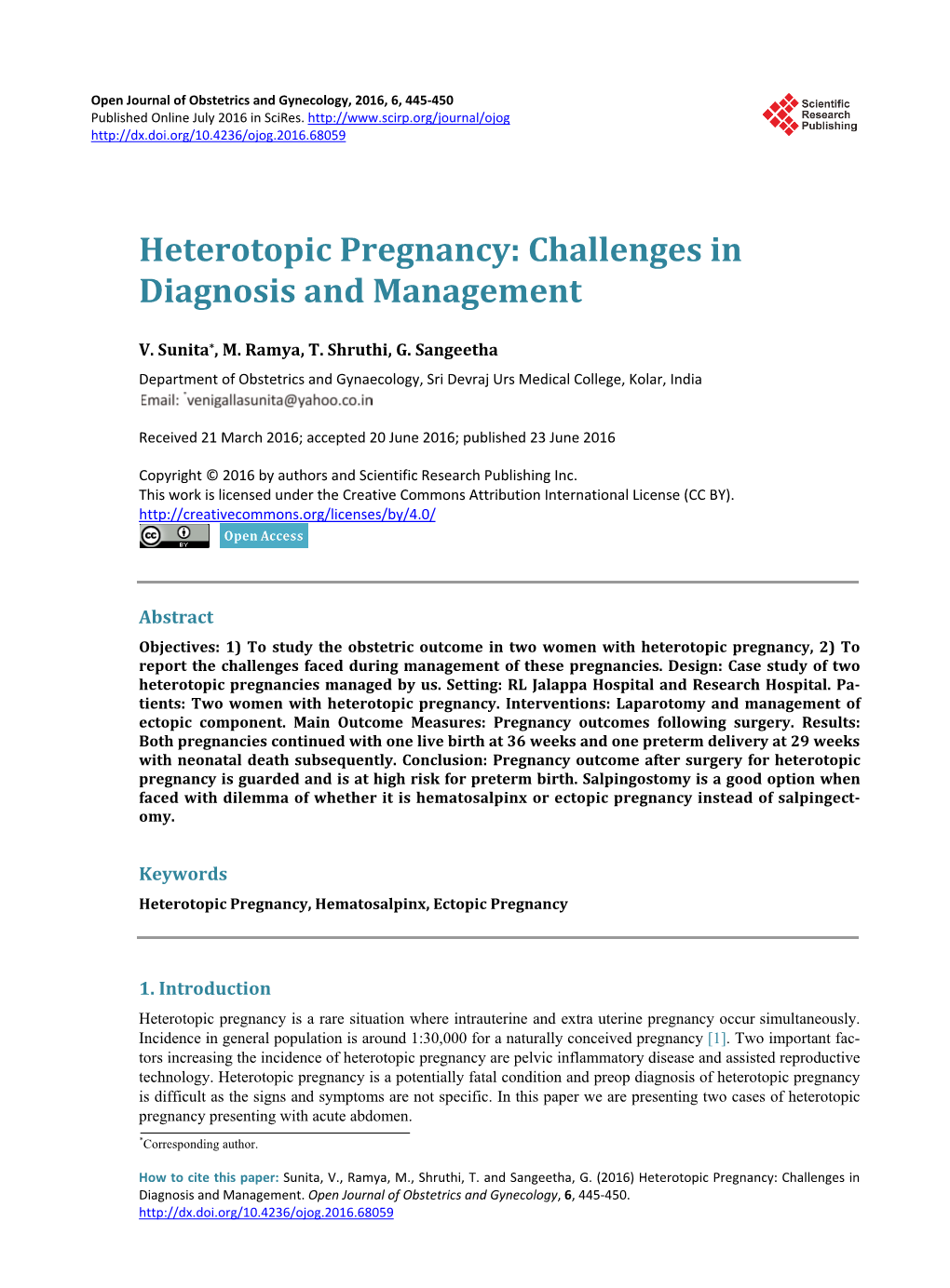 Heterotopic Pregnancy: Challenges in Diagnosis and Management