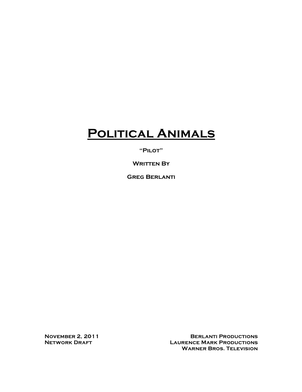 Political Animals