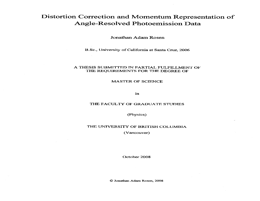 Distortion Correction and Momentum Representation of Angle-Resolved