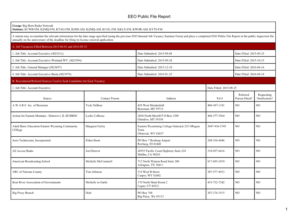 EEO Public File Report