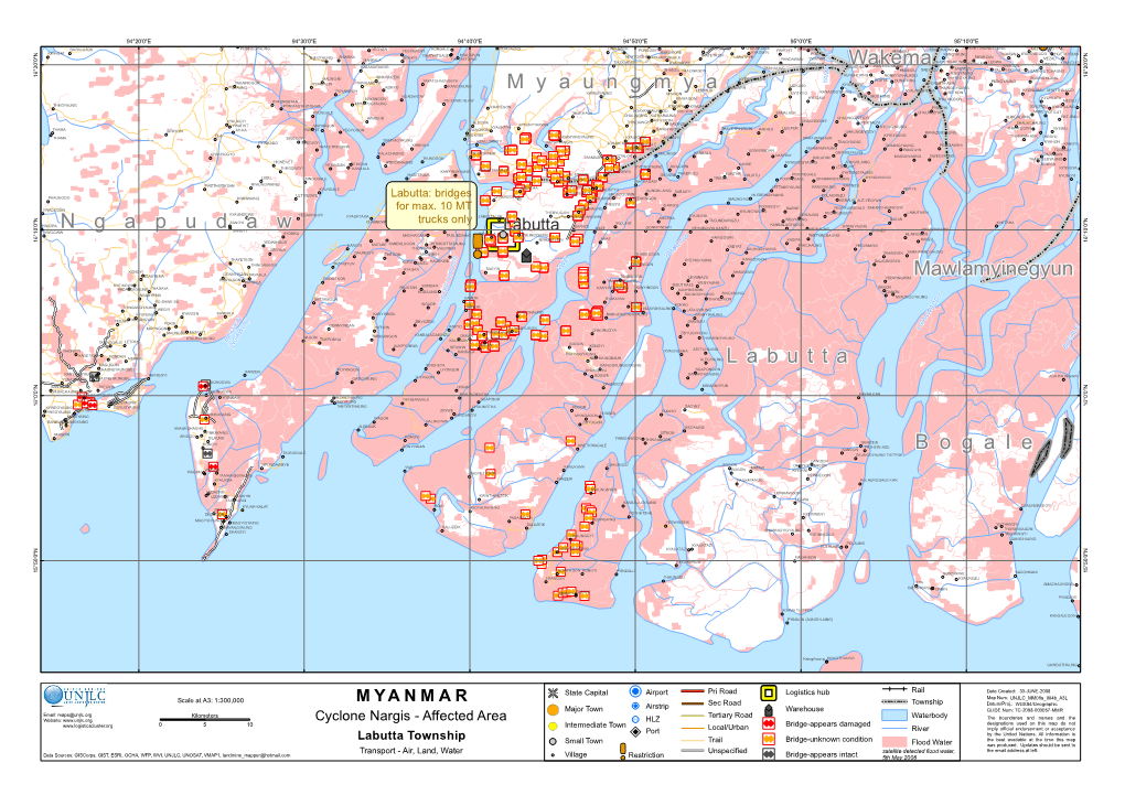 B O G a L E Mawlamyinegyun Wakema Labutta M Y a U N G M Y a N