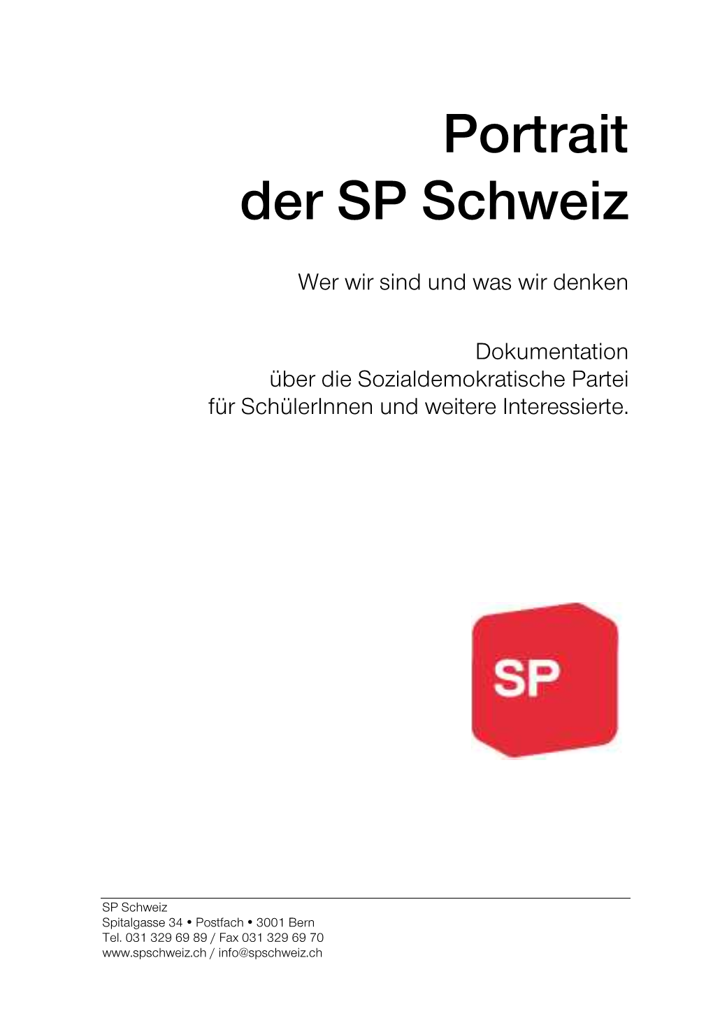 Portrait Der SP Schweiz