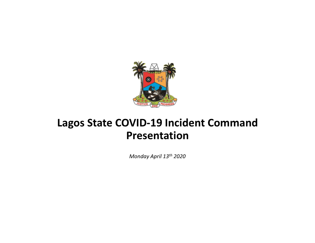 Lagos State COVID-19 Incident Command Presentation