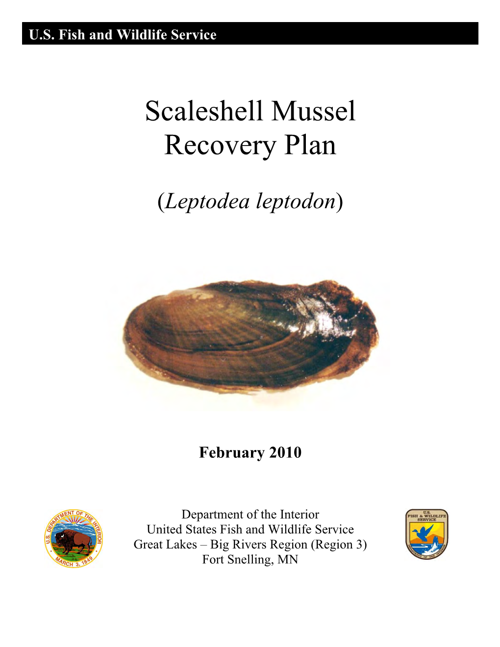 Scaleshell Mussel Recovery Plan