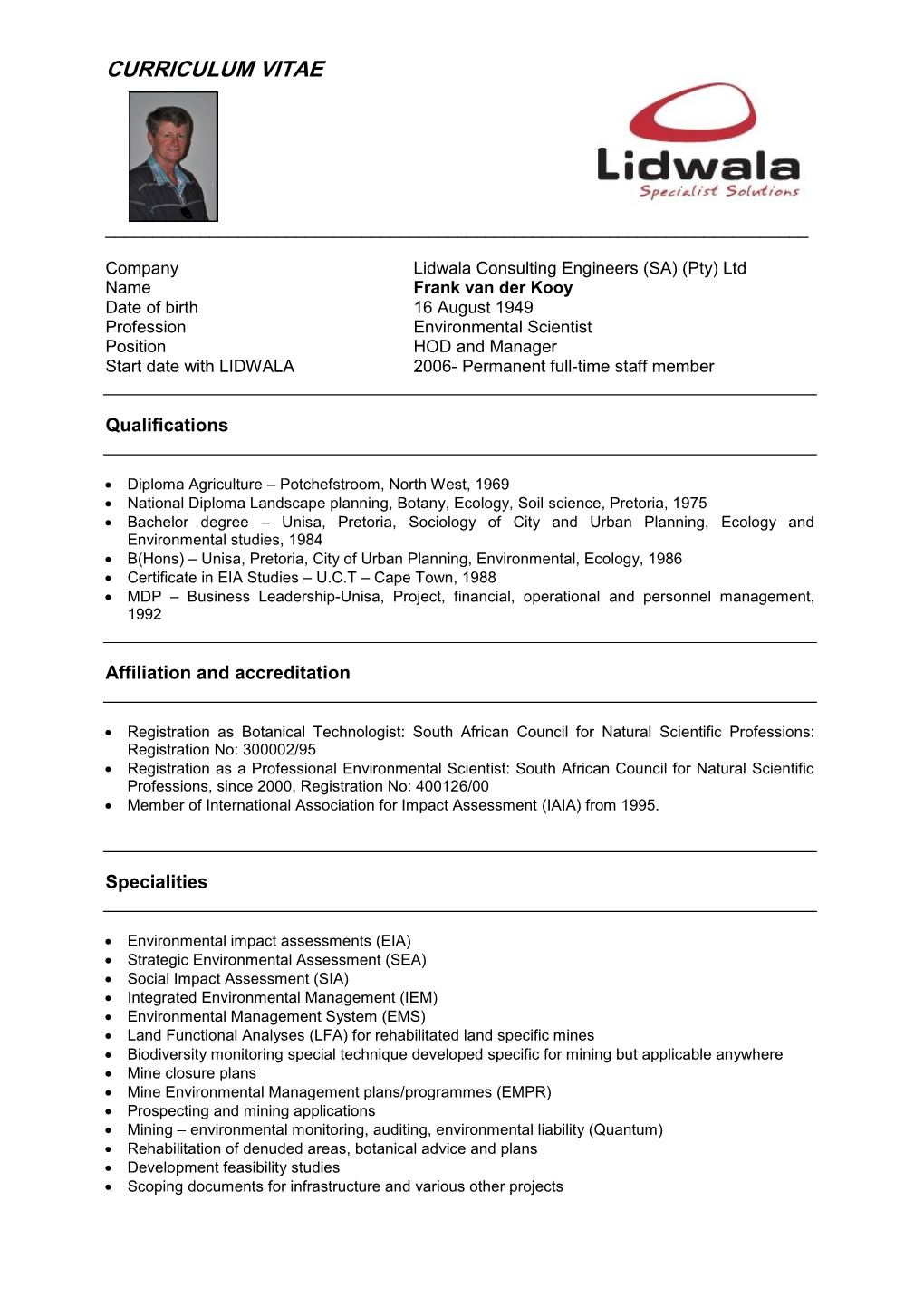 Curriculum Vitae