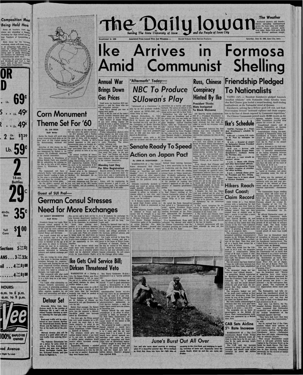 Daily Iowan (Iowa City, Iowa), 1960-06-18