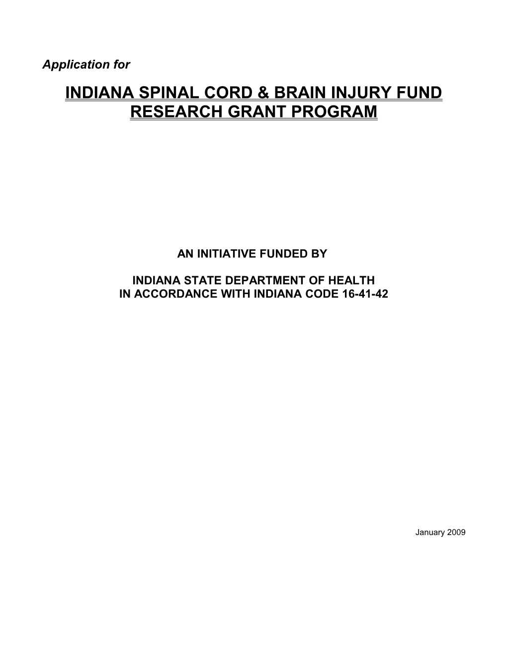 Indiana Spinal Cord & Brain Injury Fund