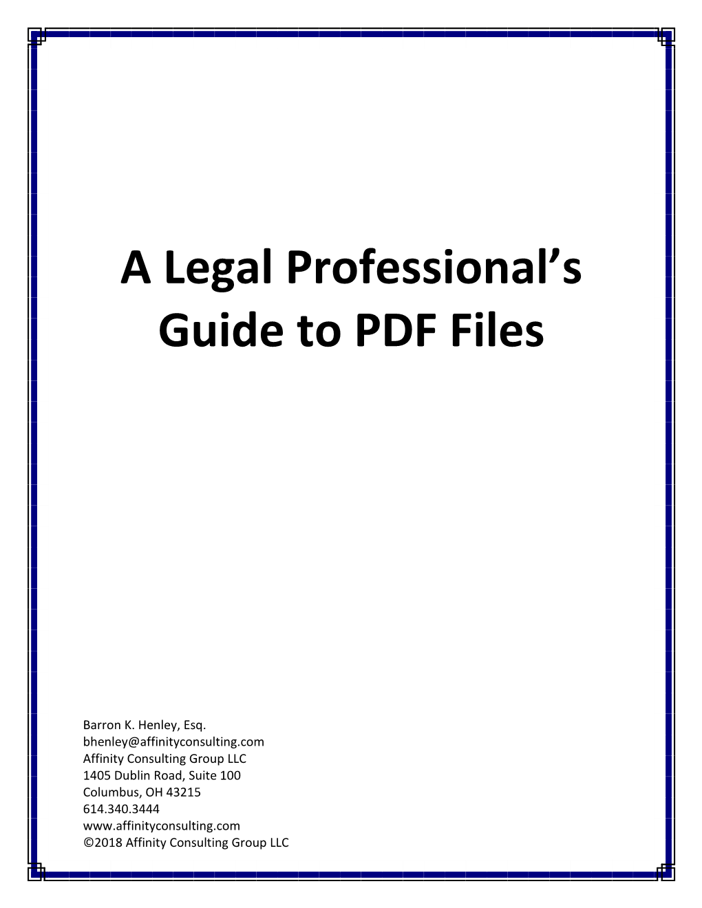 A Legal Professional's Guide to PDF Files